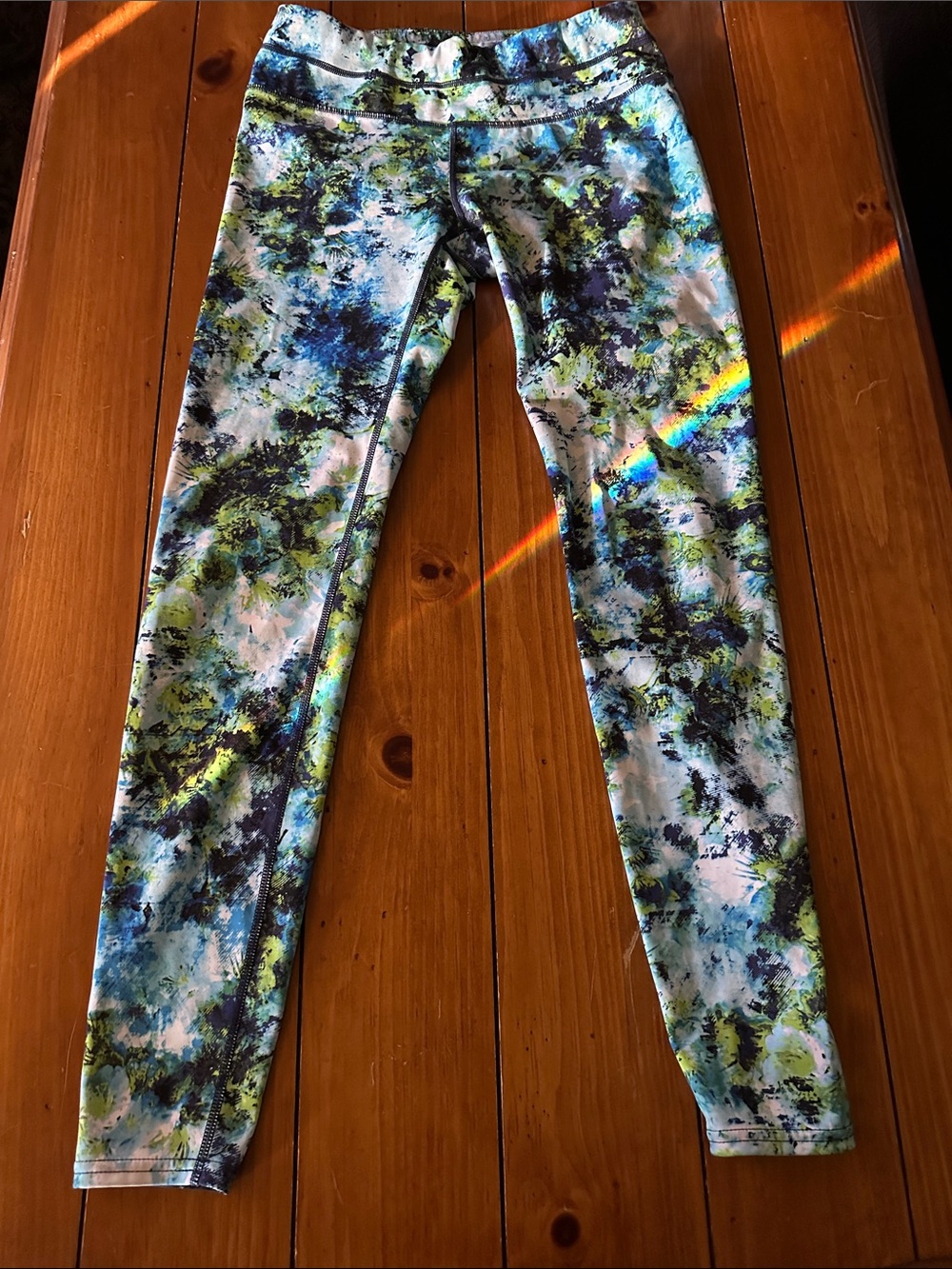 Athleta Active Leggings in Blue-Green Tie-Dye